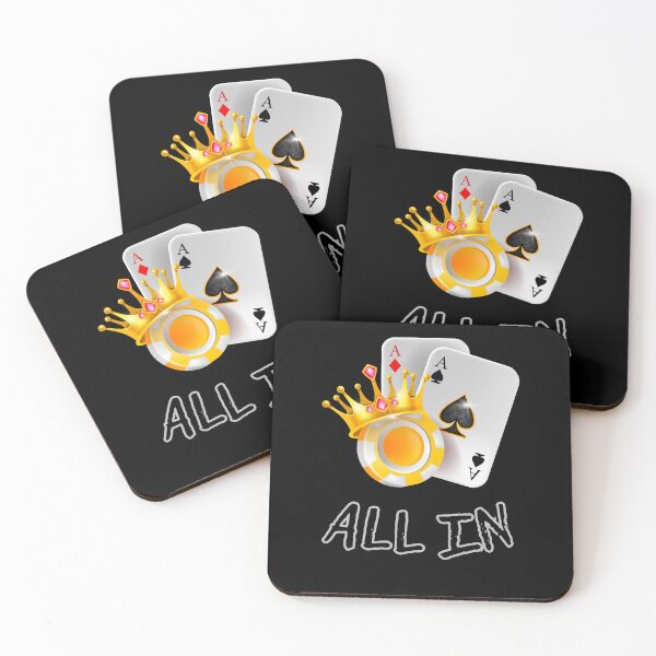 Item preview, All In, Aces High, card game, poker, digital art designed and sold by Numbers-Art.