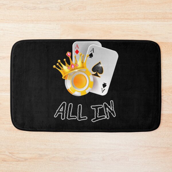 Item preview, All In, Aces High, card game, poker, digital art designed and sold by Numbers-Art.