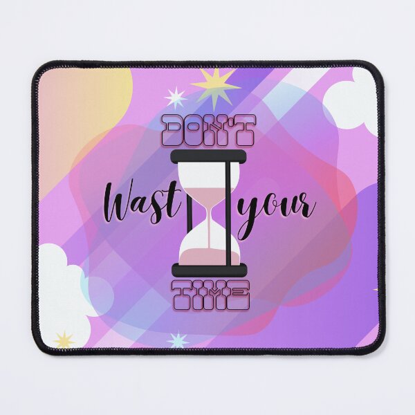Item preview, A unique sand clock with don't waste your time texted beautiful theme. designed and sold by Chicas-wonder.