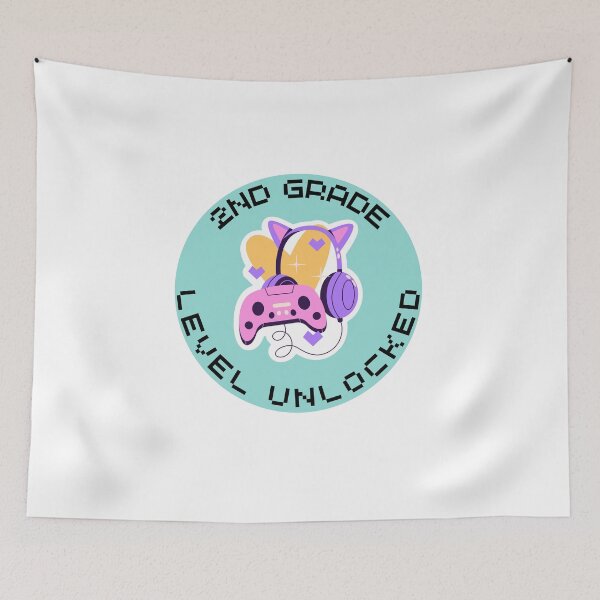 Item preview, Level Up 2nd Grade Unlocked Back to School Video Gamer designed and sold by sumajouda.