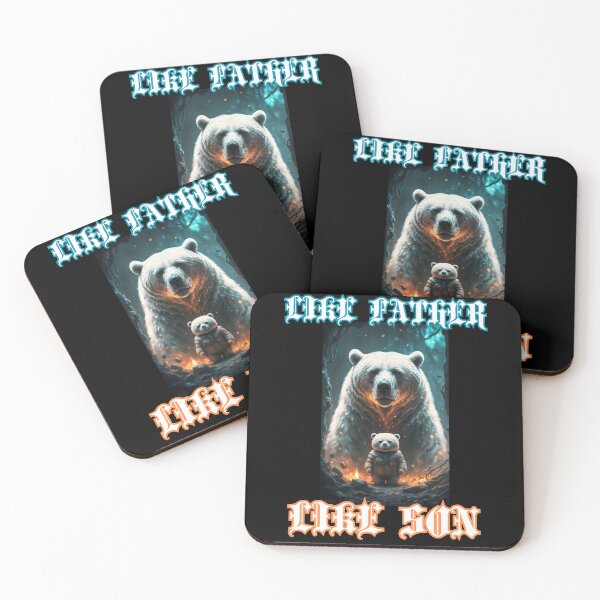 Item preview, Like father like son with bears happy cute gothic gifts for family designed and sold by thankful-loco.
