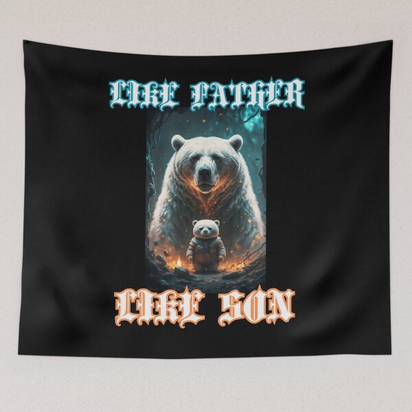 Item preview, Like father like son with bears happy cute gothic gifts for family designed and sold by thankful-loco.