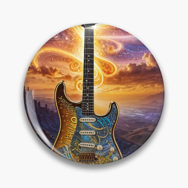 Item preview, Surreal Guitar: Cosmic Lights Over Canyon designed and sold by LSVart.