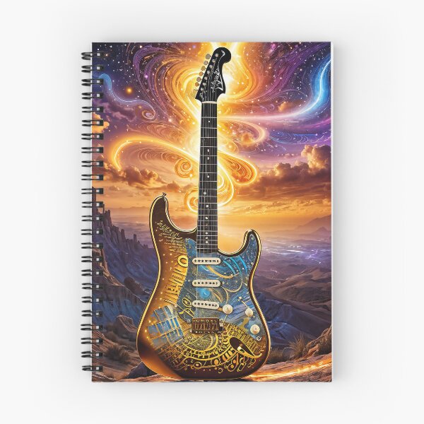 Item preview, Surreal Guitar: Cosmic Lights Over Canyon designed and sold by LSVart.