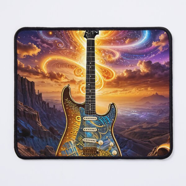 Item preview, Surreal Guitar: Cosmic Lights Over Canyon designed and sold by LSVart.