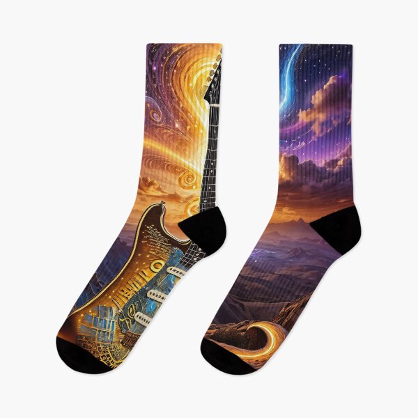 Item preview, Surreal Guitar: Cosmic Lights Over Canyon designed and sold by LSVart.