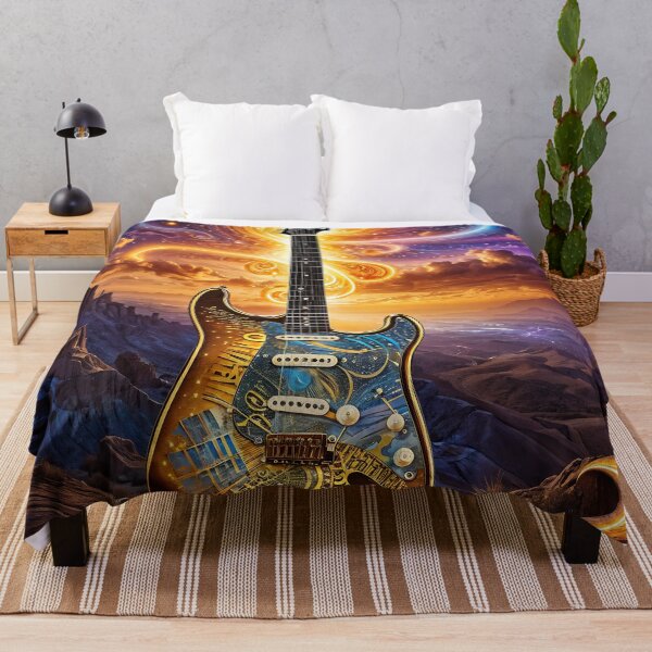 Item preview, Surreal Guitar: Cosmic Lights Over Canyon designed and sold by LSVart.