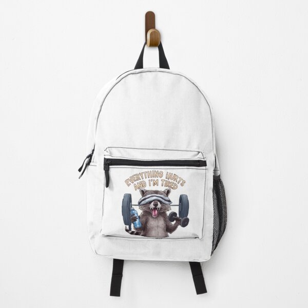 Item preview, Everything Hurts And I'm Tired Funny Raccoon Meme Gym Cover designed and sold by SztylishDesigns.