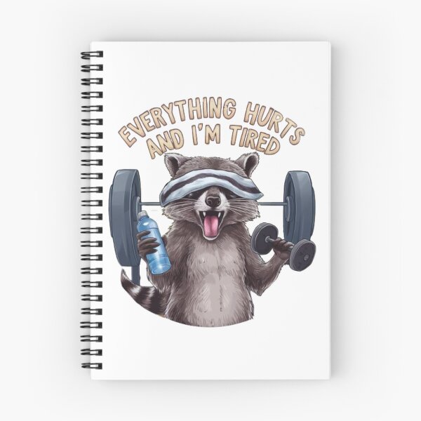 Item preview, Everything Hurts And I'm Tired Funny Raccoon Meme Gym Cover designed and sold by SztylishDesigns.