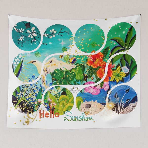 Item preview, Imaginary tropical landscape designed and sold by GabiVitryArt.