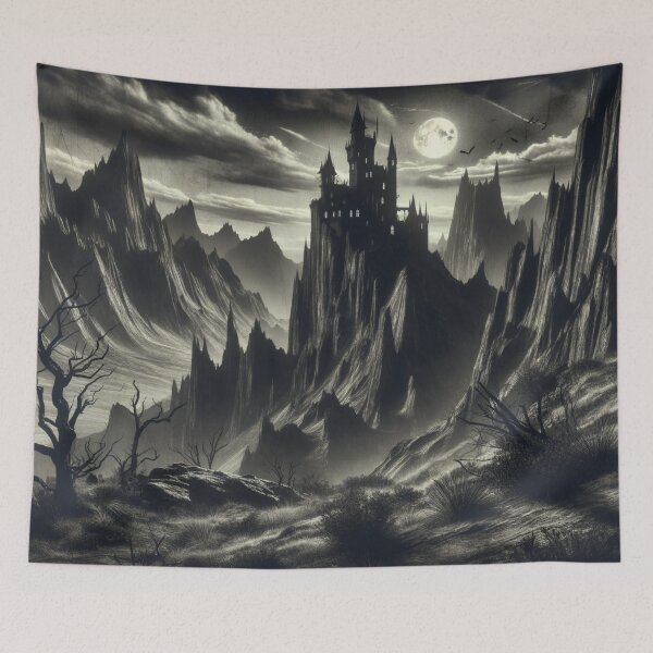 Item preview, Sinister Mountains Retro Art designed and sold by InsanseCreation.