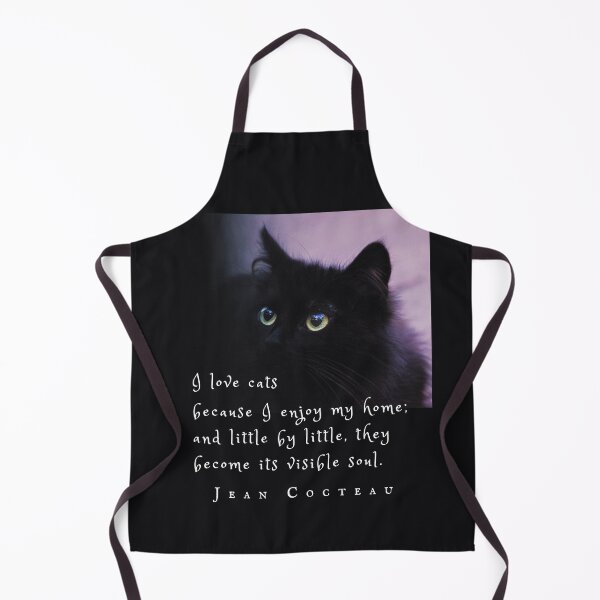 Item preview, Jean Cocteau quote: I love cats because I enjoy my home; and little by little, they become its visible soul. designed and sold by artbleed.
