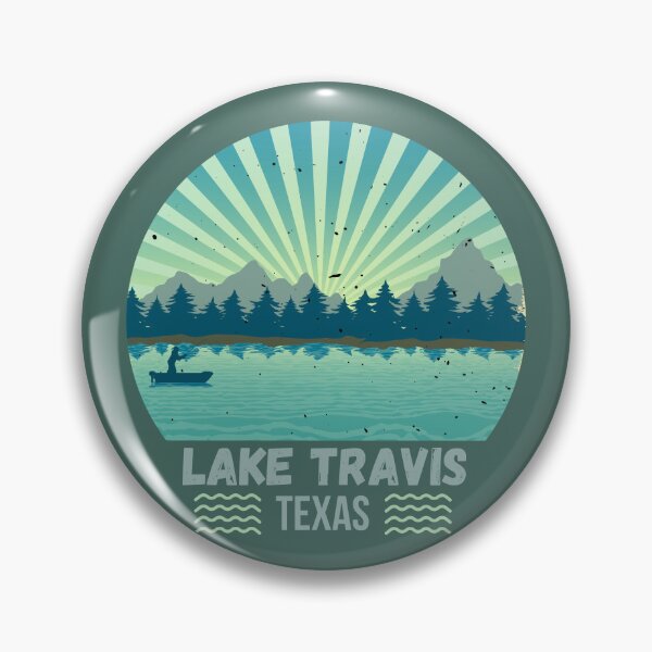 Item preview, Lake Travis Texas Landscape Retro designed and sold by MomentumCloset.
