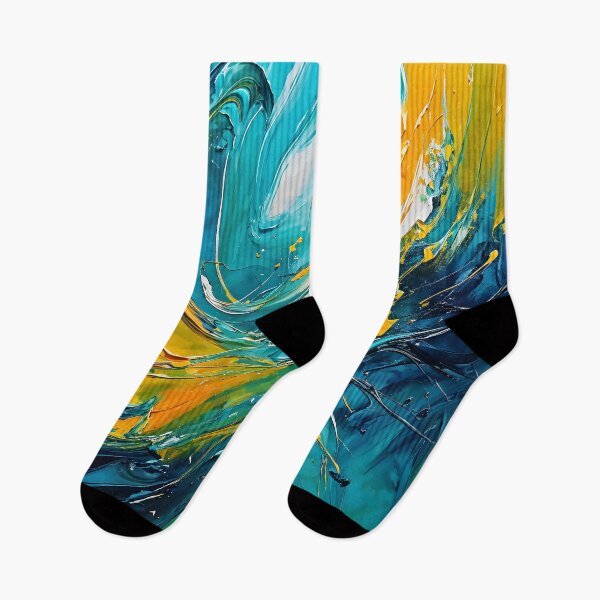 Item preview, Dynamic Swirls: Light Blue and Bright Yellows designed and sold by LSVart.