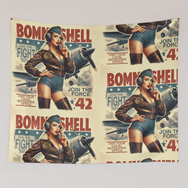 Item preview, Sky Queen Vintage Poster WW2 designed and sold by Greenbessela.