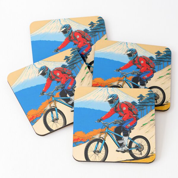 Item preview, MTB Racer on Japanese Mountain Trails designed and sold by GrizzlyCollective.