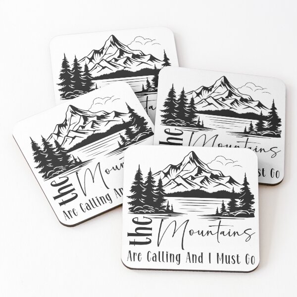 Item preview, Vintage Retro Travel Quote: The Mountains are calling and I must go - Minimalist design for travel lovers designed and sold by pod24.