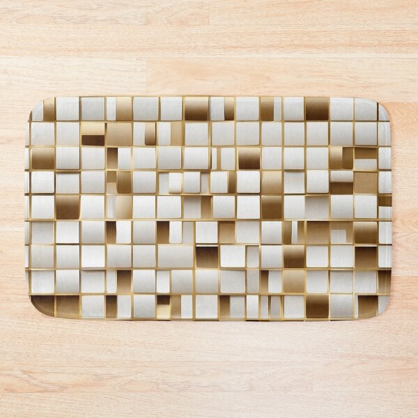 Item preview, Gold And White Square Pattern designed and sold by GWEverything.
