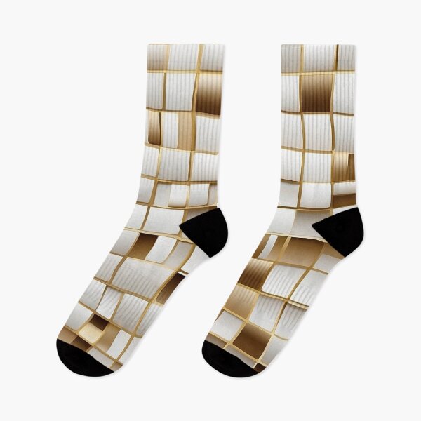 Item preview, Gold And White Square Pattern designed and sold by GWEverything.