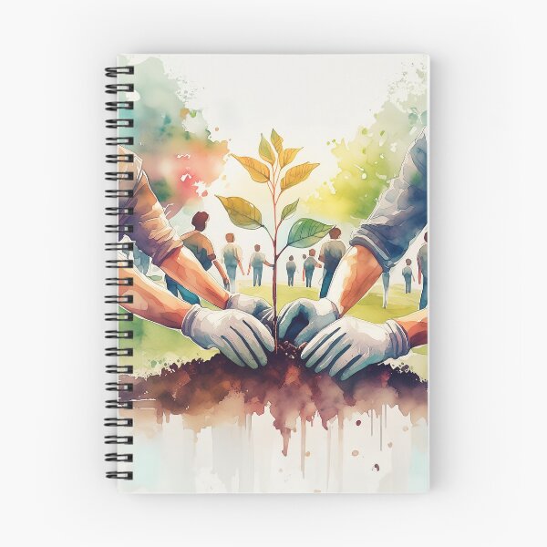 Item preview, Hands planting a sapling, symbolizing community designed and sold by homydesign.
