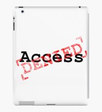Access Denies red stamp design iPad Case/Skin