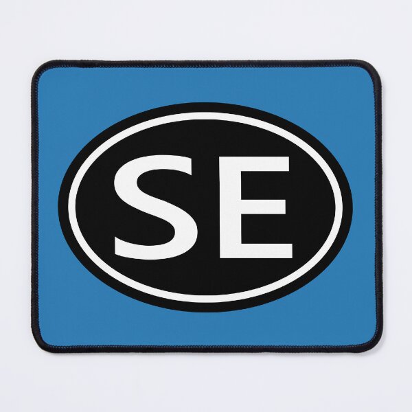 Item preview, SE Initials Monogram Oval White Letters designed and sold by Jeallan Designs.