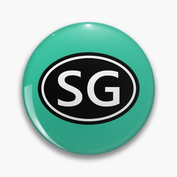Item preview, SG Initials Monogram Oval White Letters designed and sold by Jeallan Designs.