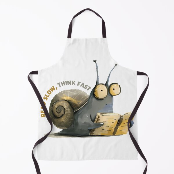 Item preview, Read Slow, Think Fast: Bookworm Snail designed and sold by NatureStyle555.
