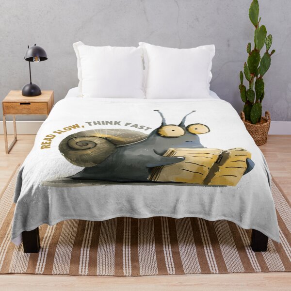 Item preview, Read Slow, Think Fast: Bookworm Snail designed and sold by NatureStyle555.