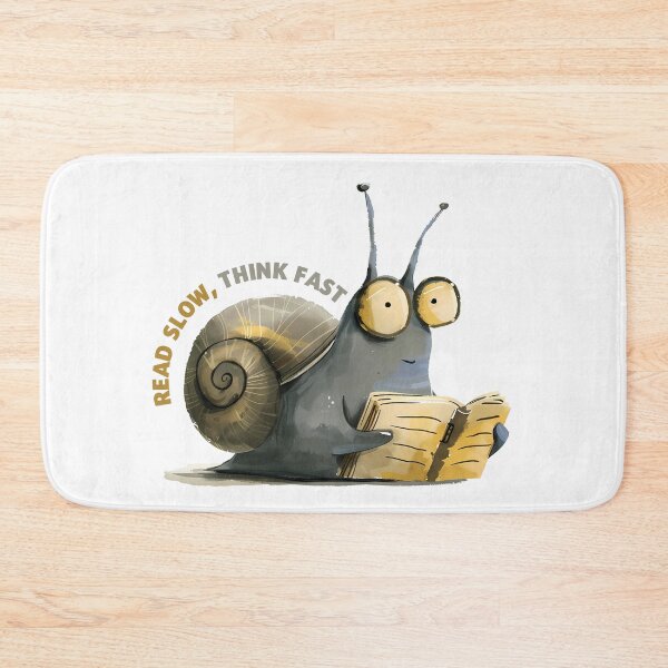 Item preview, Read Slow, Think Fast: Bookworm Snail designed and sold by NatureStyle555.