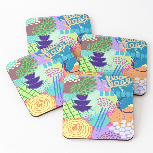 Item preview, 80's Vibe Bright Abstract with Shapes designed and sold by ewartick1.