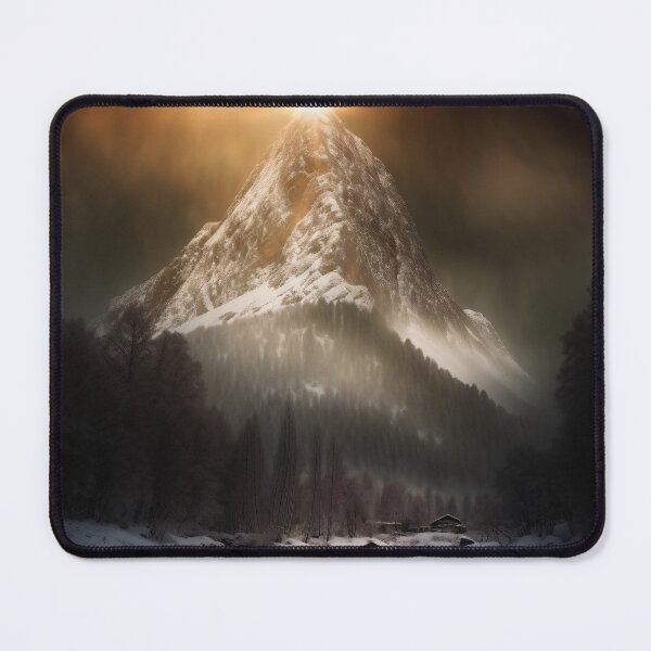 Item preview, Illuminated Mountain Top at Sunrise designed and sold by DeMuurdecoratie.
