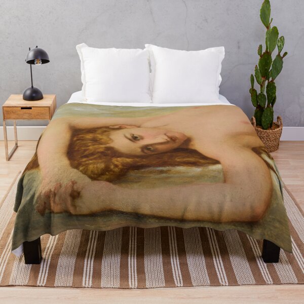Item preview, Vintage Painting of a beautiful woman reclining designed and sold by Vintage Designs +.