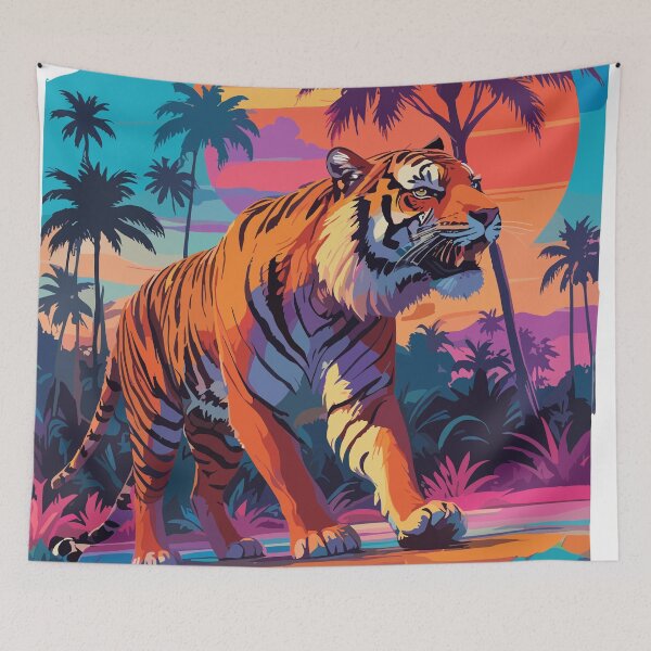 Item preview, brushstroked animals safari designed and sold by LuArtesEstampas.