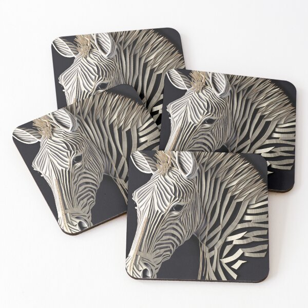 Item preview, Zebra in abstract style designed and sold by DeMuurdecoratie.