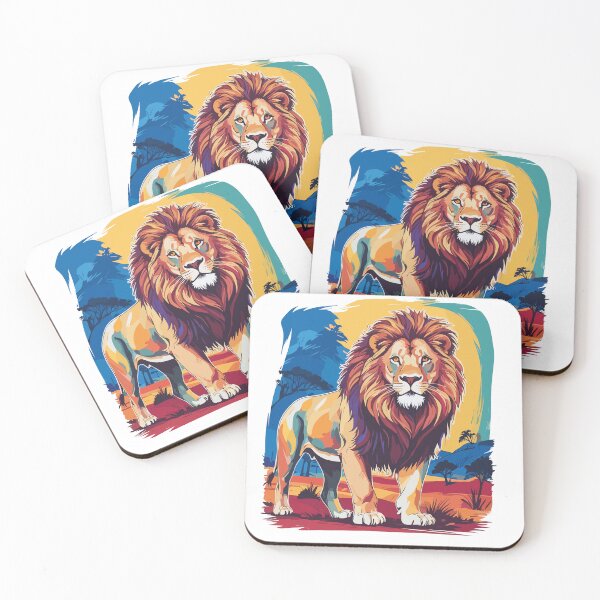 Item preview, brushstroked animals safari designed and sold by LuArtesEstampas.