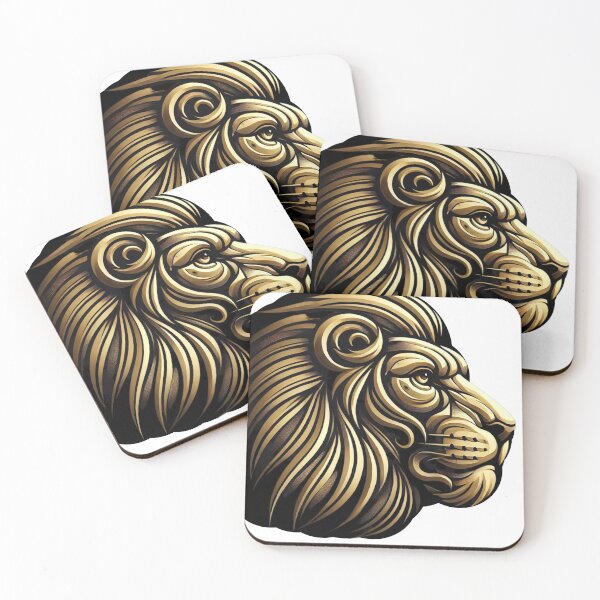 Item preview, golden lion head designed and sold by FusiTink.