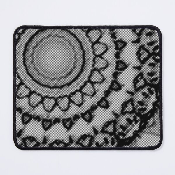 Item preview, Digital Flower Mandala Black Grey Halftone Abstract designed and sold by kattakitty.