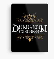 Lámina metálica Dungeon Mistress - Game Master Tabletop RPG Gaming