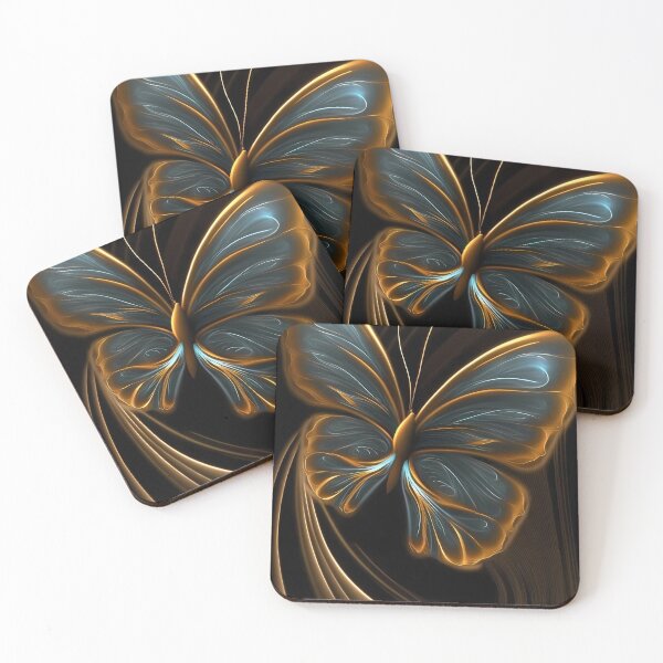 Item preview, Black butterfly with gold accents designed and sold by DeMuurdecoratie.