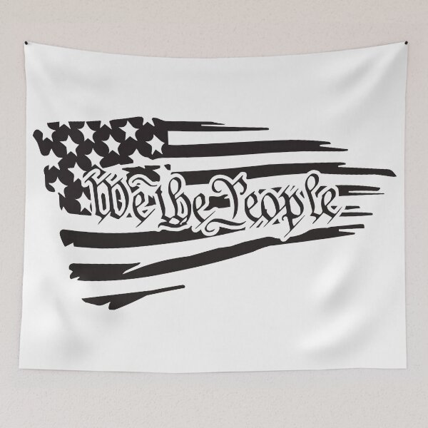 Item preview, Distressed waving flag we the people designed and sold by Rozgani.