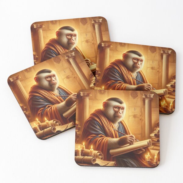 Item preview, Sage Simian Scrolls designed and sold by Furbulous Faces.