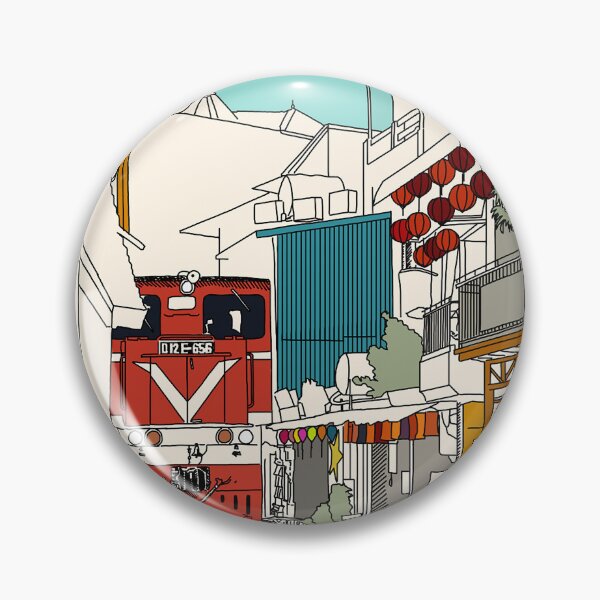 Item preview, Hanoi Train Street Vietnam Travel Print designed and sold by Ginzalluna.