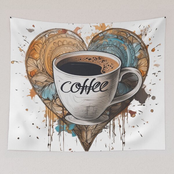 Item preview, Beautiful coffee cup inside a heart designed and sold by mutarid.