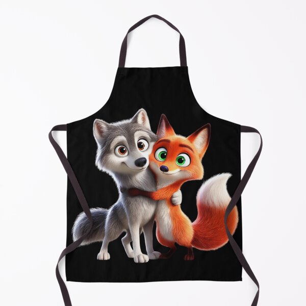 Aperçu de l'œuvre Renard et Loup : Étreinte de Compagnons Sauvages créée et vendue par AmigosFurEver.