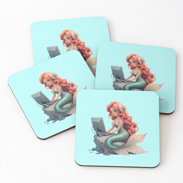 Item preview, Mermaid on a computer designed and sold by Vendzi Art.
