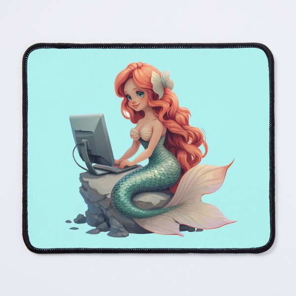 Item preview, Mermaid on a computer designed and sold by Vendzi Art.