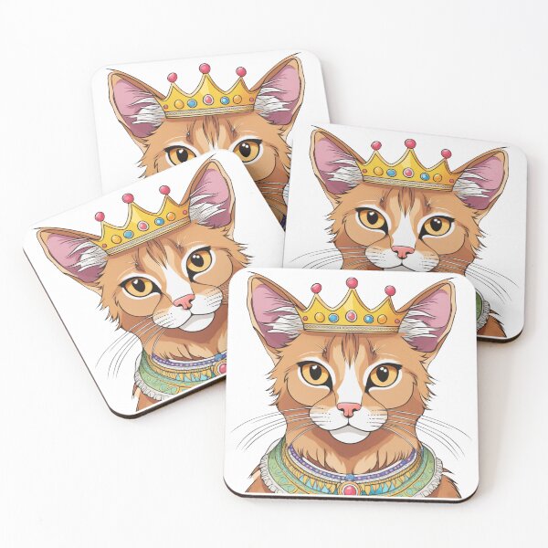 Item preview, "The crowned ones" - Somali cat designed and sold by VariousGoodies.