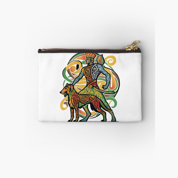 Item preview, Cú Chulainn Irish Warrior and Wolfhound Abstract Design designed and sold by CELTIC-DESIGNS.