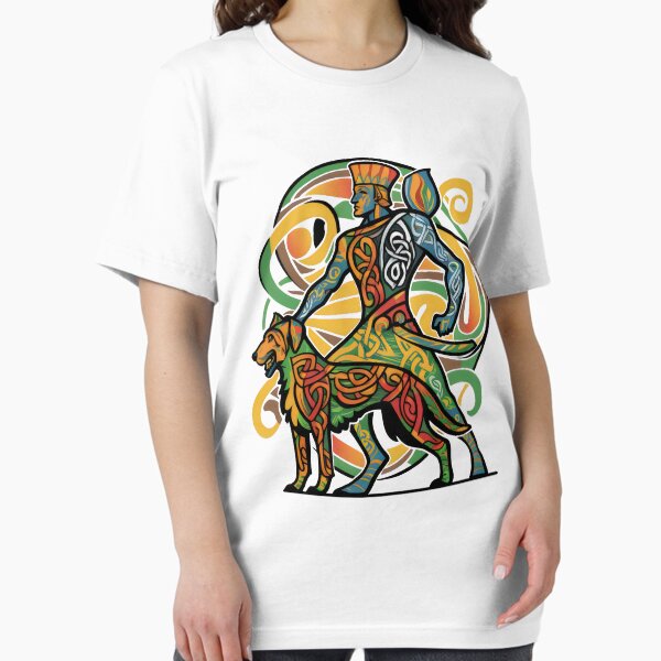Item preview, Cú Chulainn Irish Warrior and Wolfhound Abstract Design designed and sold by CELTIC-DESIGNS.